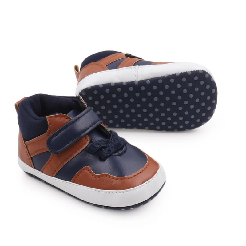 Zīdaiņu apavi, mīksta poliuretāna augstas kvalitātes pavasara un rudens stila mazuļi pirmsstaigāšanas kedas zēniem 0–9–18 mēn. 2024. gada jauna mode BHX3049