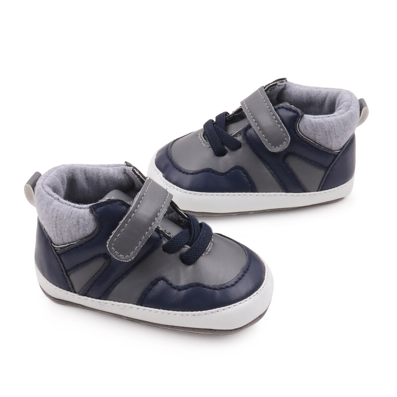 Zīdaiņu apavi, mīksta poliuretāna augstas kvalitātes pavasara un rudens stila mazuļi pirmsstaigāšanas kedas zēniem 0–9–18 mēn. 2024. gada jauna mode BHX3049