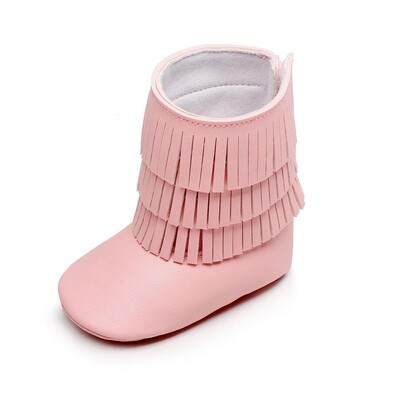 Βρεφικά μποτάκια για μωρά με θηλιά Fringe Hook Boot για αγόρια για νεογέννητο First Walkers PU Δερμάτινο μωρό μοκασίνιο σουέτ Μποτάκι για βρέφη