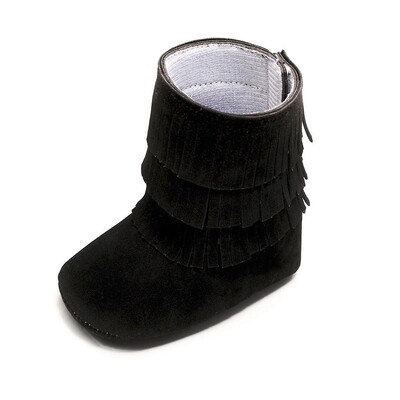 Βρεφικά μποτάκια για μωρά με θηλιά Fringe Hook Boot για αγόρια για νεογέννητο First Walkers PU Δερμάτινο μωρό μοκασίνιο σουέτ Μποτάκι για βρέφη