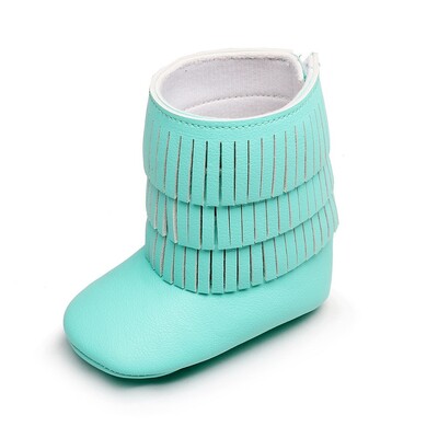 Βρεφικά μποτάκια για μωρά με θηλιά Fringe Hook Boot για αγόρια για νεογέννητο First Walkers PU Δερμάτινο μωρό μοκασίνιο σουέτ Μποτάκι για βρέφη
