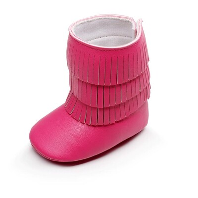 Βρεφικά μποτάκια για μωρά με θηλιά Fringe Hook Boot για αγόρια για νεογέννητο First Walkers PU Δερμάτινο μωρό μοκασίνιο σουέτ Μποτάκι για βρέφη