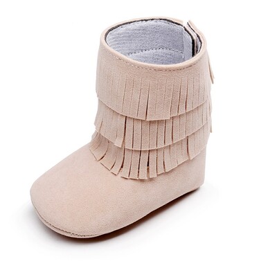 Βρεφικά μποτάκια για μωρά με θηλιά Fringe Hook Boot για αγόρια για νεογέννητο First Walkers PU Δερμάτινο μωρό μοκασίνιο σουέτ Μποτάκι για βρέφη