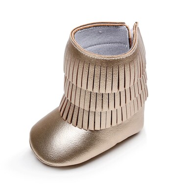 Βρεφικά μποτάκια για μωρά με θηλιά Fringe Hook Boot για αγόρια για νεογέννητο First Walkers PU Δερμάτινο μωρό μοκασίνιο σουέτ Μποτάκι για βρέφη