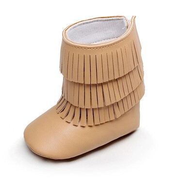 Βρεφικά μποτάκια για μωρά με θηλιά Fringe Hook Boot για αγόρια για νεογέννητο First Walkers PU Δερμάτινο μωρό μοκασίνιο σουέτ Μποτάκι για βρέφη