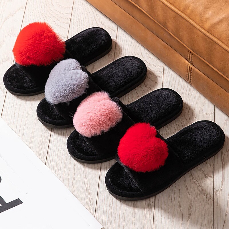 Ženske cipele Ženske kravlje pamučne papuče Topli dom Slatke mekane kućne papuče od mekog pliša Chaussures Femme obuvʹ ženskaâ