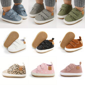 Pantofi de plimbare pentru bebeluși Pantofi casual din PU Cauciuc anti-alunecare Sugari Băieți Fete Primii pastori 0-18 luni