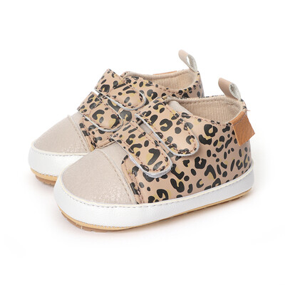 Pantofi de plimbare pentru bebeluși Pantofi casual din PU Cauciuc anti-alunecare Sugari Băieți Fete Primii pastori 0-18 luni