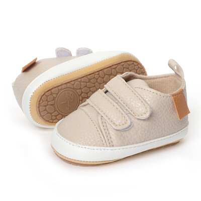 Pantofi de plimbare pentru bebeluși Pantofi casual din PU Cauciuc anti-alunecare Sugari Băieți Fete Primii pastori 0-18 luni
