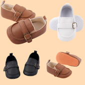 Kisfiúk Lányok Alkalmi Cipők Puha alsó csúszásmentes egyszínű tavaszi ősz kültéri kiságy első sétáló babacipő