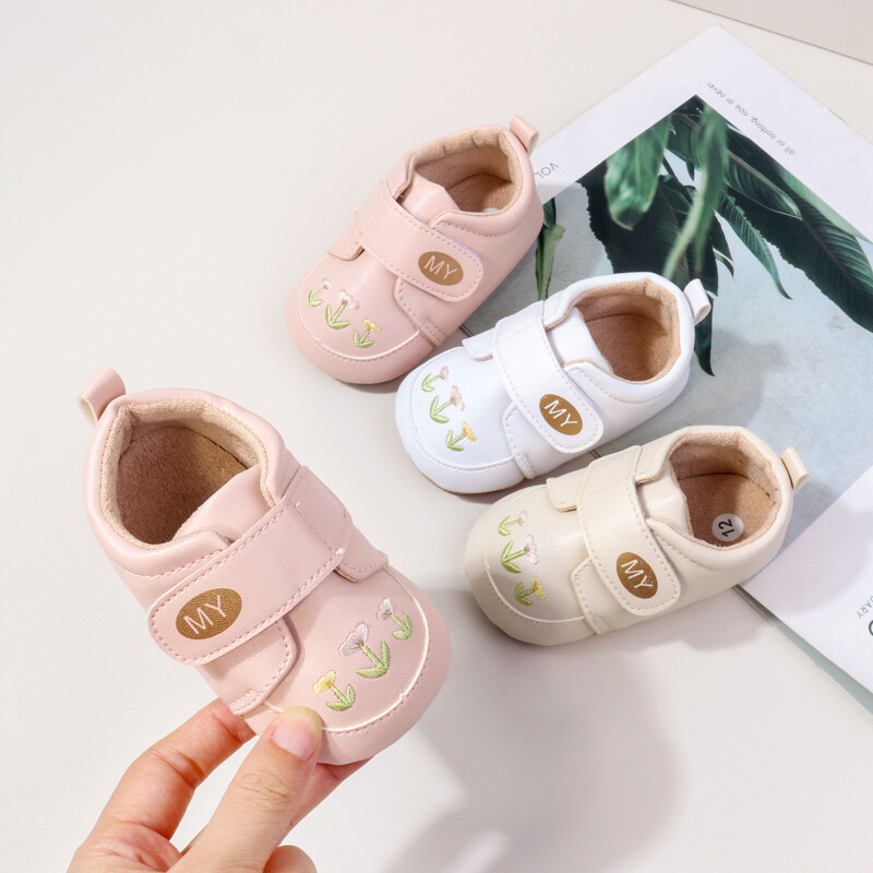 Pavasara un rudens jaukas meitenes, ziedu dizains pret slīdēšanu, ikdienas augstas kvalitātes zīdaiņu apavi pirmie staigulīši BMB4026