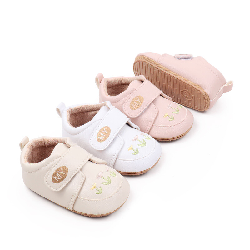 Pavasara un rudens jaukas meitenes, ziedu dizains pret slīdēšanu, ikdienas augstas kvalitātes zīdaiņu apavi pirmie staigulīši BMB4026