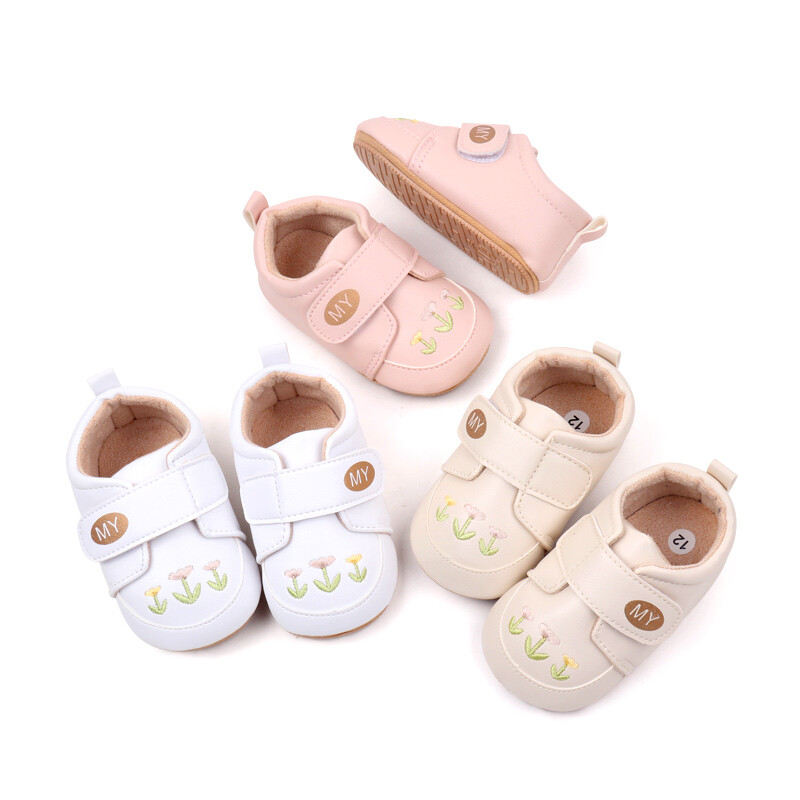 Pavasara un rudens jaukas meitenes, ziedu dizains pret slīdēšanu, ikdienas augstas kvalitātes zīdaiņu apavi pirmie staigulīši BMB4026