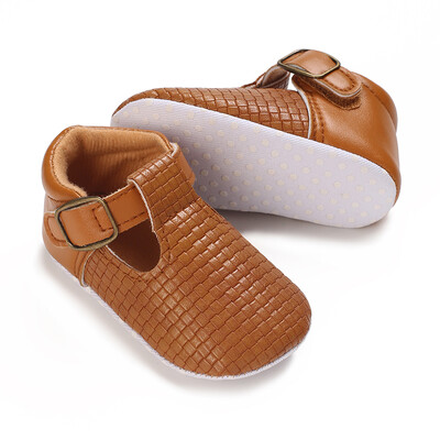 0–18 M klasiski modes apavi zēniem un meitenēm, PU, mīkstas zoles neslīdoši apavi jaundzimušajiem, pirmie pastaigu apavi kājām