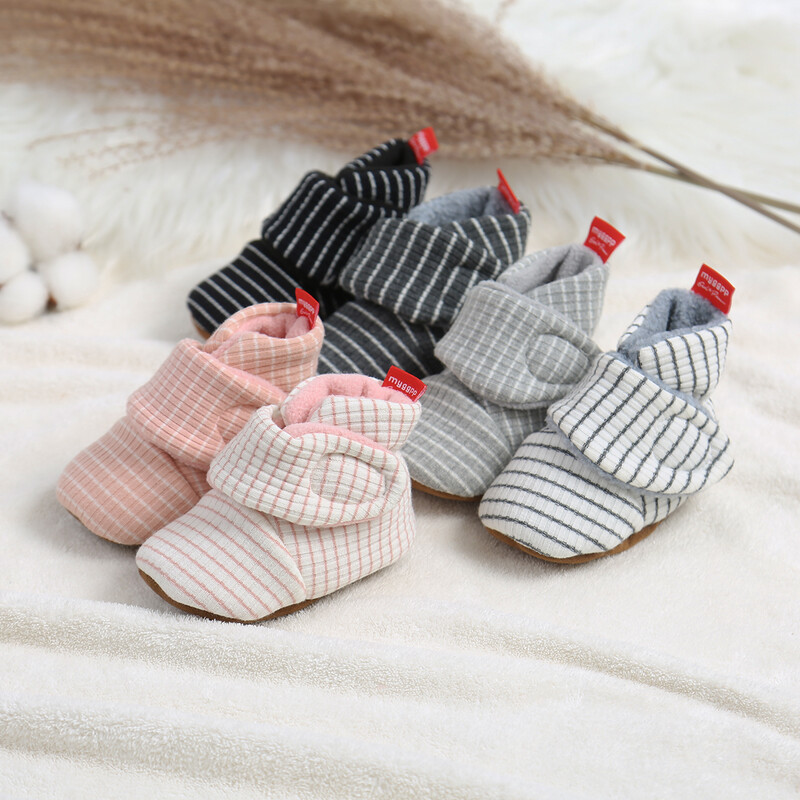 MYGGPP Pantofi pentru bebeluși Șosete Călduți, anti-alunecare, Bumbac, Confort, Greutate ușoară, Târătură, Primii plimbări, Bebeluși, Băieți, Fete, Ghete.