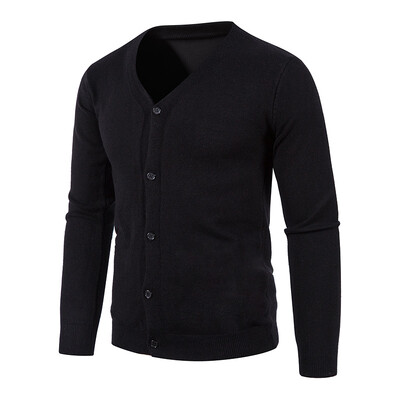 2024 M-5XL de toamnă cardigan tricotat pentru bărbați, subțire, cu decolteu în V, de bază, elastic, subțire, pulover subțire, culoare uni, ocazional, versatil haină