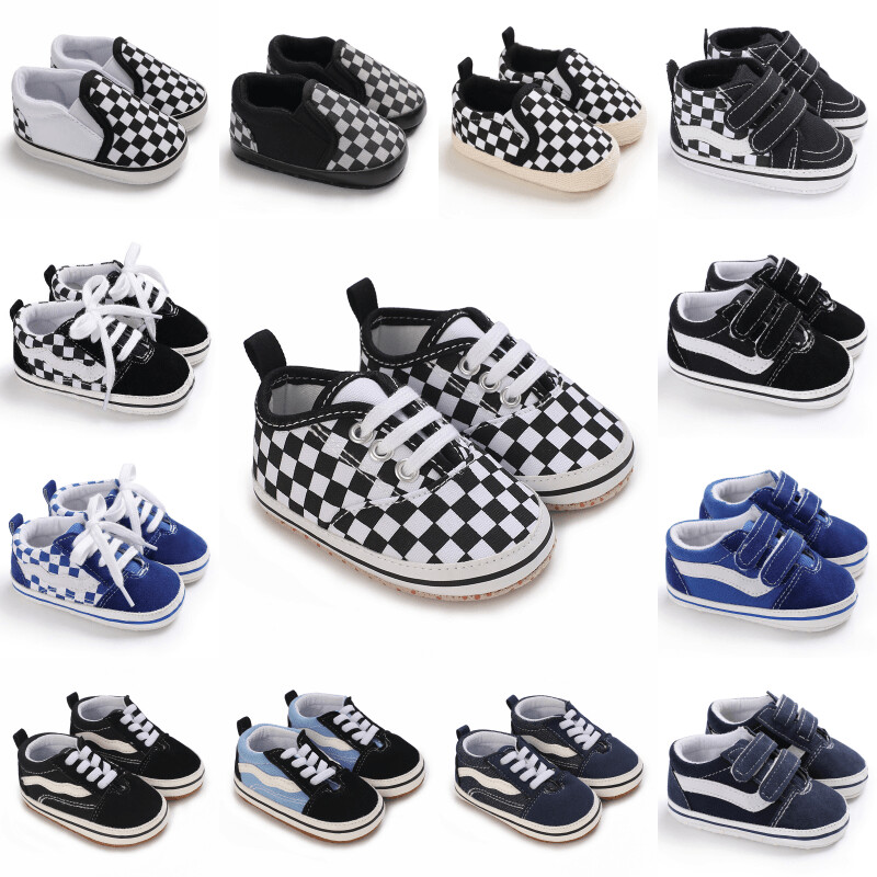0-18M Baby Shoes Jaundzimušo modes ikdienas apavi Baby Kid Canvas kedas Baby Boy Girl Mīksta zole Prewalker kurpes