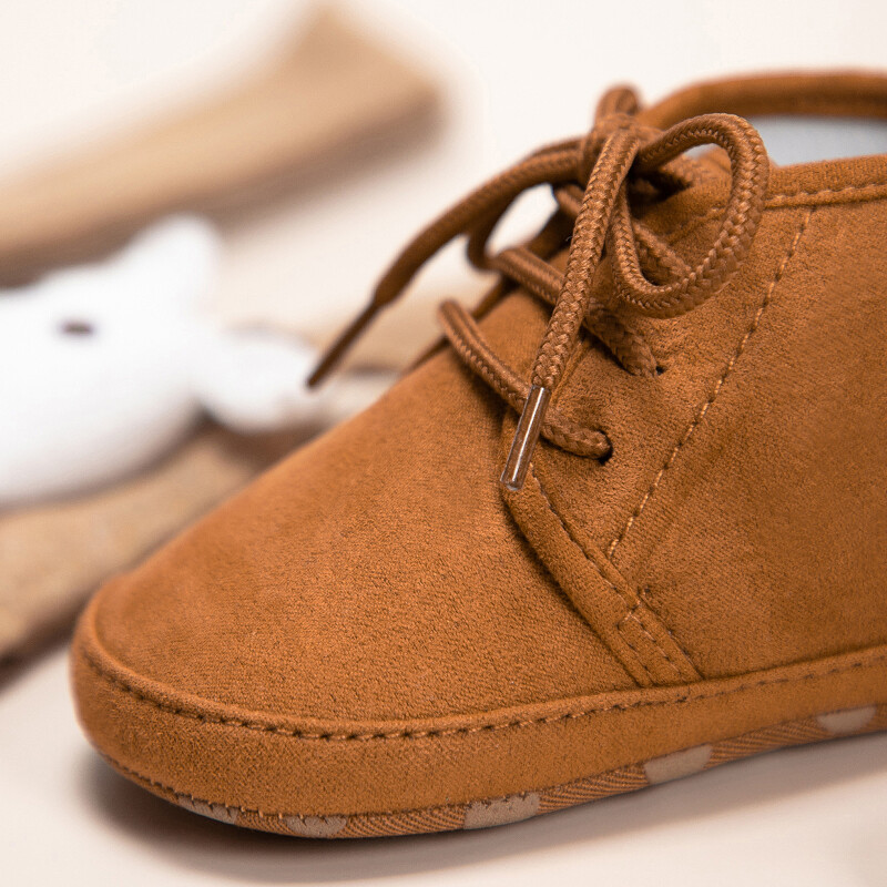 Jaundzimušajiem Zēniem Meiteņu Apavi Retro PU Mīksta Apavu Pretslīdes Šņorējamo Toddler Apavi Pirmie Staigulīši Zīdaiņu zābaciņi