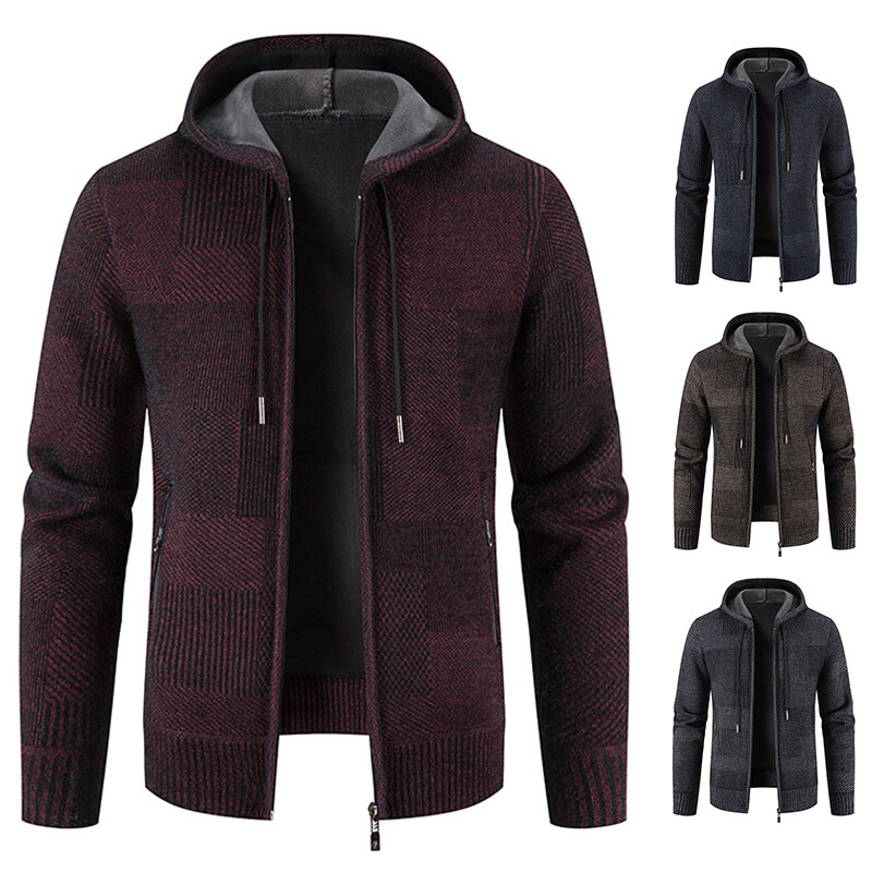 Vīriešu ziemas biezinātas jakas mākslīgās kažokādas ūdeles džemperis aukstā blūze vīriešu mētelis ar kapuci plus samta parkas rāvējslēdzēja virsdrēbes