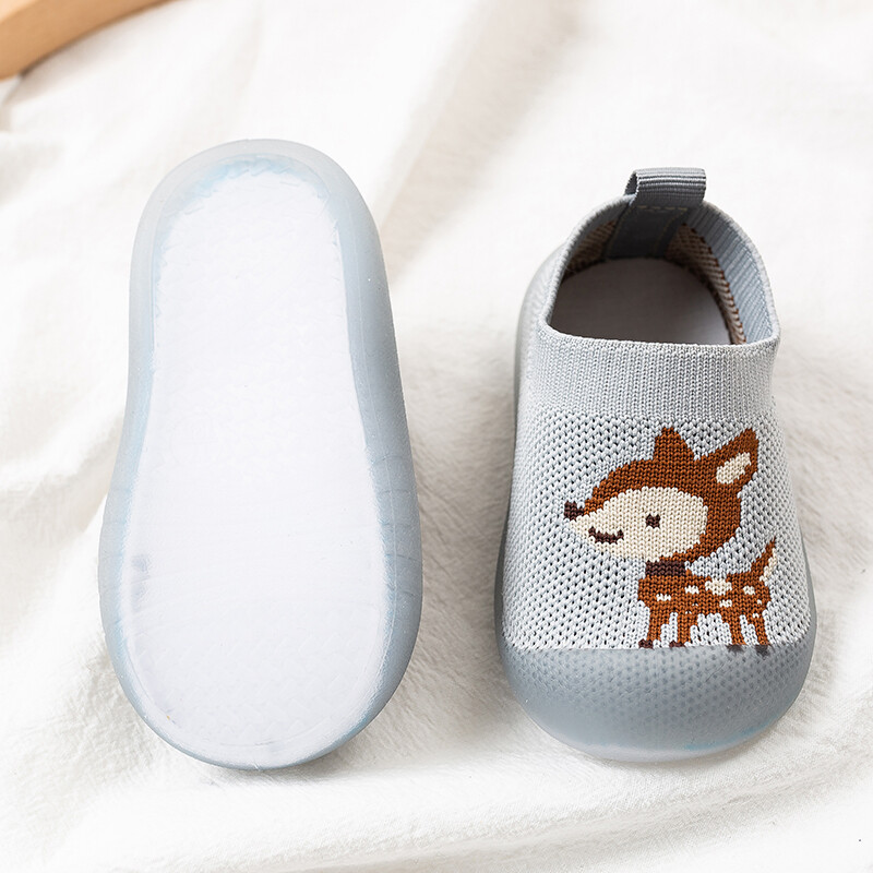 Pavasara rudens jauks mazuļu pirmais staigātājs elpojošs tīklveida mazuļu apavi ar mīkstu apakšu multfilmu dzīvnieki, uzvelkami ikdienas kedas