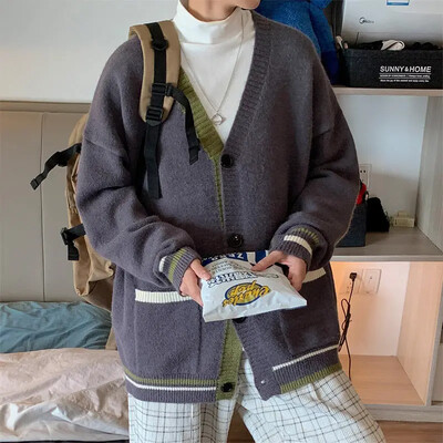 Vīriešu džemperi ar V kakla izgriezumu, balti trikotāžas džemperi vīriešiem, svītraini, melni A 90. gadu vintage lēti ar garām piedurknēm, 100% izvelkami lielizmēra topi