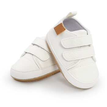 Meckior Baby Boys Girls Shoes Classic Unisex PU Δερμάτινο Παιδικό Σόλα Αντιολισθητικό First Walkers Βρεφικά παπούτσια μοκασίνια