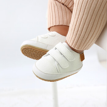 Meckior Baby Boys Girls Shoes Classic Unisex PU Δερμάτινο Παιδικό Σόλα Αντιολισθητικό First Walkers Βρεφικά παπούτσια μοκασίνια