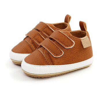 Meckior Baby Boys Girls Shoes Classic Unisex PU Δερμάτινο Παιδικό Σόλα Αντιολισθητικό First Walkers Βρεφικά παπούτσια μοκασίνια