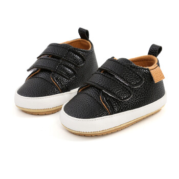 Meckior Baby Boys Girls Shoes Classic Unisex PU Δερμάτινο Παιδικό Σόλα Αντιολισθητικό First Walkers Βρεφικά παπούτσια μοκασίνια