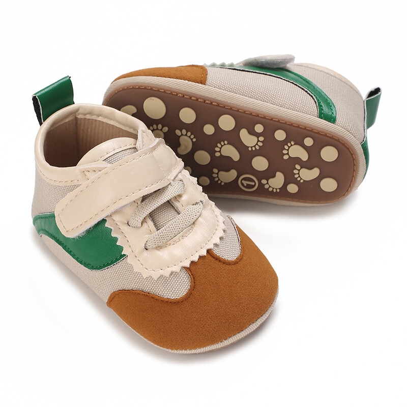 Kedvezményes divatos klasszikus babacipő puha PU alkalmi sportcipő gumi talpú csúszásgátló és kényelmes baba sétacipő