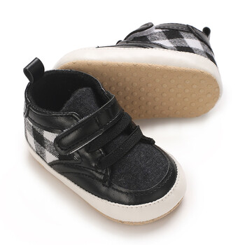 0-18 μηνών Baby Canvas Classic Sports Shoes Νεογέννητα αγόρια και κορίτσια καρό Color Blocking First Walkers Βρεφικά Αντιολισθητικά παπούτσια