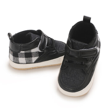 0-18 μηνών Baby Canvas Classic Sports Shoes Νεογέννητα αγόρια και κορίτσια καρό Color Blocking First Walkers Βρεφικά Αντιολισθητικά παπούτσια