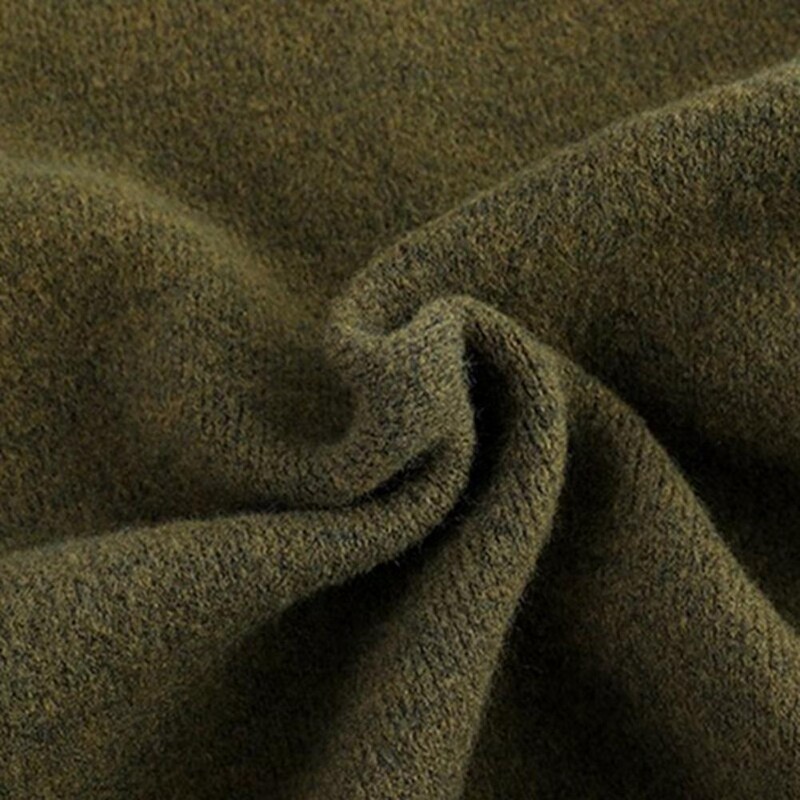 Vīriešu rudens ziemas džemperis mētelis apaļa kakla vienrindas trikotāžas jaciņa ar garām piedurknēm, adīta bieza, silta vīriešu jaka džemperis