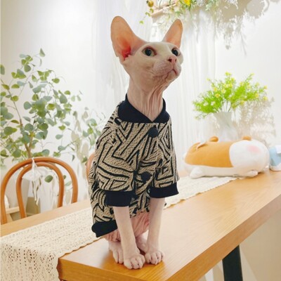 Sfinksa kaķa silta jaka ziemā bez kaila kaķa drēbes kokvilnas beisbola formas tērps Devon Rex karikatūras mētelis kaķēniem maziem suņiem