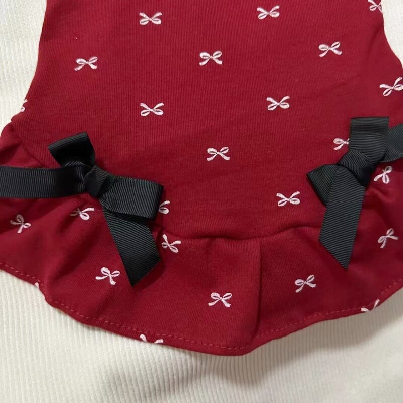 Salda kleita ar lidojošām piedurknēm priekš Sfinksas kaķa pavasara sarkana kokvilnas T-krekls ar banti kaķēniem ar īsām piedurknēm atpūtas apģērbs Devon Rex