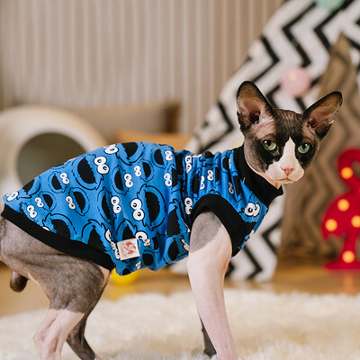 Sphynx Vest Pet Cat Clothes For Sphinx Hairless Cat Hoodies Shirt Sphynx Devon Rex Costumes Меки топли дрехи за котки Кучета
