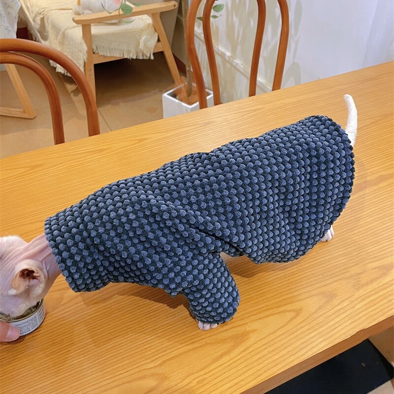 Silta flīsa jaka Sfinksa kaķim Kailiem kaķiem Elegants Komforts Ziemas mētelis Biezināms Džemperis Jaciņš kaķēniem Suņiem