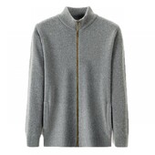 Rudens žiemos storas vyriškas megztinis megztinis striukė Vienspalvis stovimas apykakle Užtrauktukas Jaunų vyrų laisvalaikio paltas Top Dydis M-3L Gamintojas