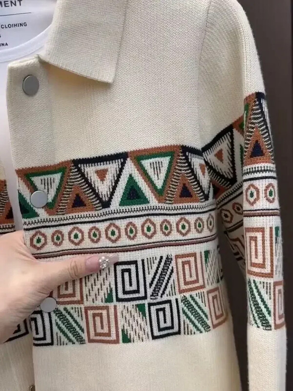 Vīriešu apģērbs Jaciņš, melns trikotāžas džemperis Vīriešu grafiska poga bez kapuces korejiešu modes pāri Fit Baggy Old Street Maletry kakla X