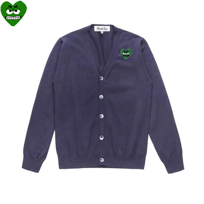 Break Egg Vīriešu jaka, kokvilnas karikatūra, jauka, sirds izšuvums ar V veida kakla izgriezumu, ar vienrindu garām piedurknēm, rudens džemperis