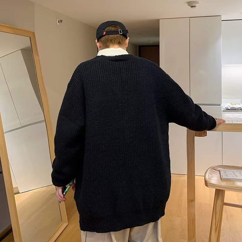 Rudens un ziemas jaciņa džemperjaka Vīriešu ikdienišķa silta jaka viena krūtiņa tops