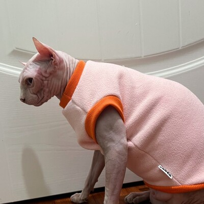 Téli jelmez macska bársony rövid ujjú pulóver Sfinx macska meleg kabát cicáknak kutyáknak Puha vastag kabát Devon Rex számára
