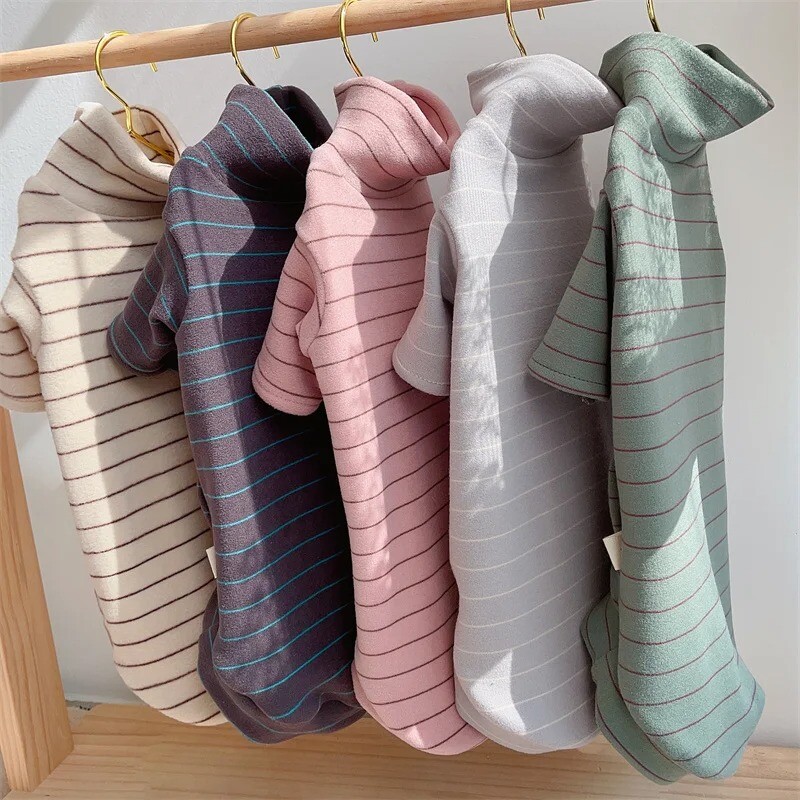 Mekana poddlaka za mačke Odjeća za mačke Sphynx u proljeće Topli kombinezon od flisa na pruge za mačiće Pse Majica dugih rukava Devon Rex