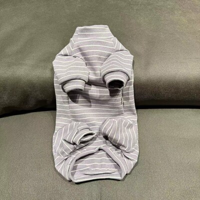 Pamučna majica dugih rukava za mačke u proljeće zima Meka poddlaka za mačke sfinks mačka Topli kombinezon od flisa na pruge za mačiće