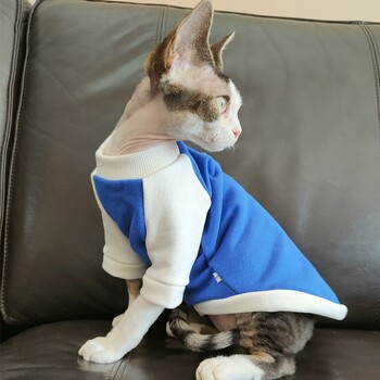 Sphynx Cat Clothes Πουλόβερ για γατάκια σκυλιά Χειμερινό φθινοπωρινό βαμβακερό παλτό για Devon Rex μακρυμάνικο μπλουζάκι φούτερ για γάτα