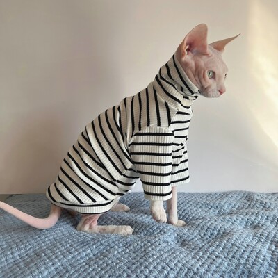 Hanorac cu glugă din lână caldă pentru îmbrăcăminte pentru pisici Sphynx Haina groasă de iarnă cu mâneci lungi pentru Devon Rex îmbrăcăminte moale pentru pisici
