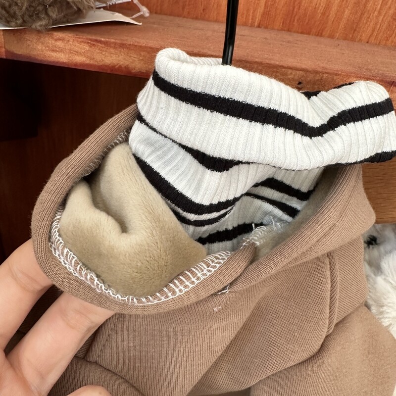 Silts flīsa džemperis ar kapuci Sfinksas kaķu apģērbam Ziemas biezs mētelis ar garām piedurknēm Devon Rex mīksts atpūtas apģērbs kaķēniem