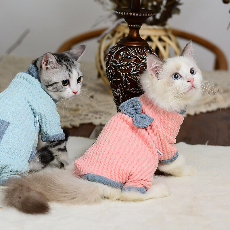 Sphynx Cat Pulover cu guler rotit Haine pentru pisicuta fara par Haina Devon Dex Confort din bumbac îngroșat Pulover pentru Sphynix Cat Wintersuit