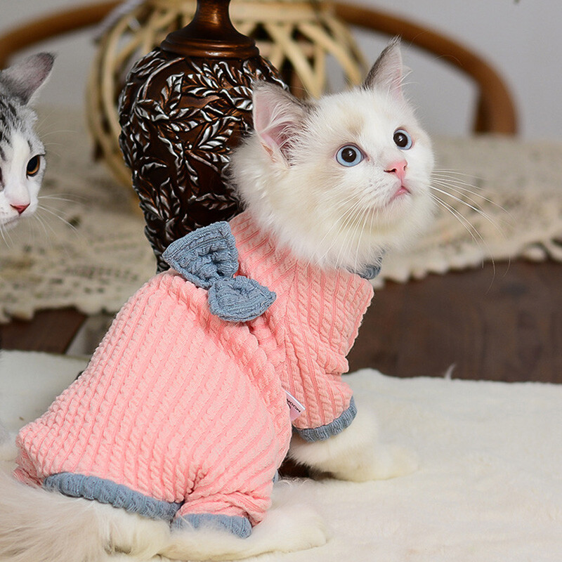 Sphynx Cat Pulover cu guler rotit Haine pentru pisicuta fara par Haina Devon Dex Confort din bumbac îngroșat Pulover pentru Sphynix Cat Wintersuit