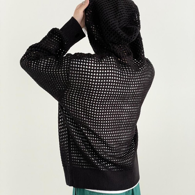 Vīriešu mētelis ar kapuci ar kapuci hiphopa jaka Stilīga vīriešu ziemas jaka ar dobu dizainu ar rāvējslēdzēja aizdari Vīriešu trikotāžas jaka